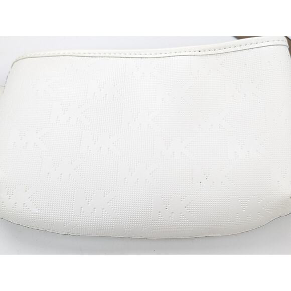Michael Kors White Perforated All Over MK Logo Belt Bag Up to 38" Waist - Picture 2 of 6